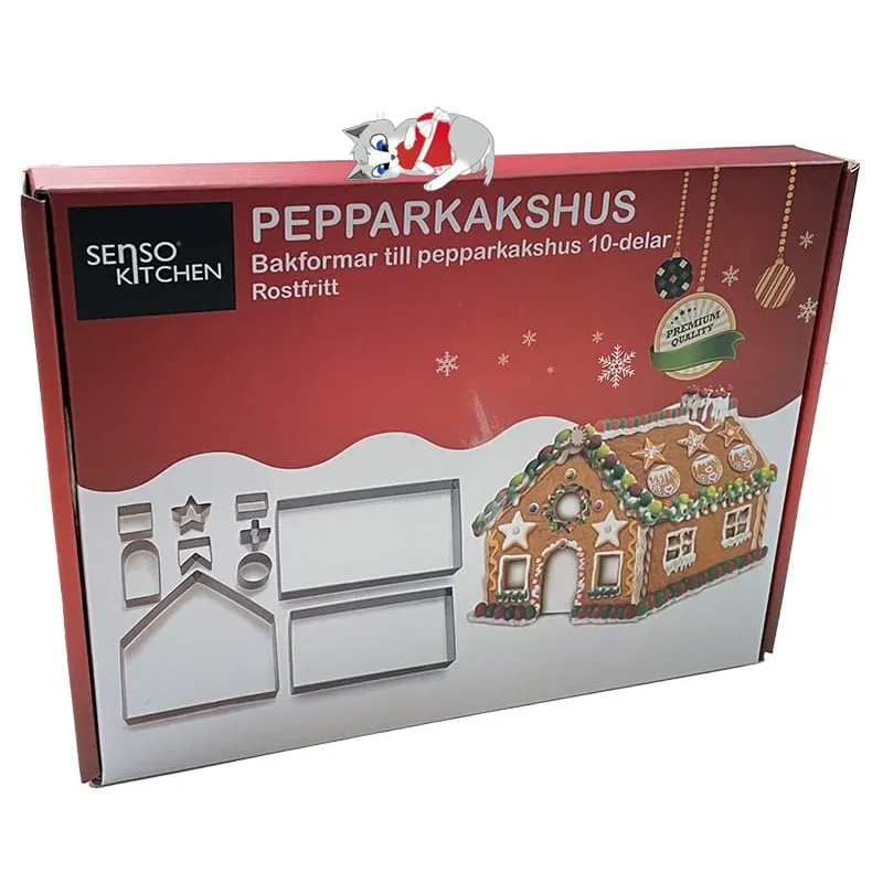 Pepparkaksform Pepparkakshus I 10 Delar 3 Pepparkaksform Pepparkakshus I 10 Delar