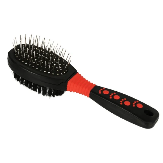 Husdjursborste 20 Cm 2 I 1 Med Greppvänliga Gummitasssar 3 Husdjursborste 20 Cm 2 I 1 Med Greppvänliga Gummitasssar