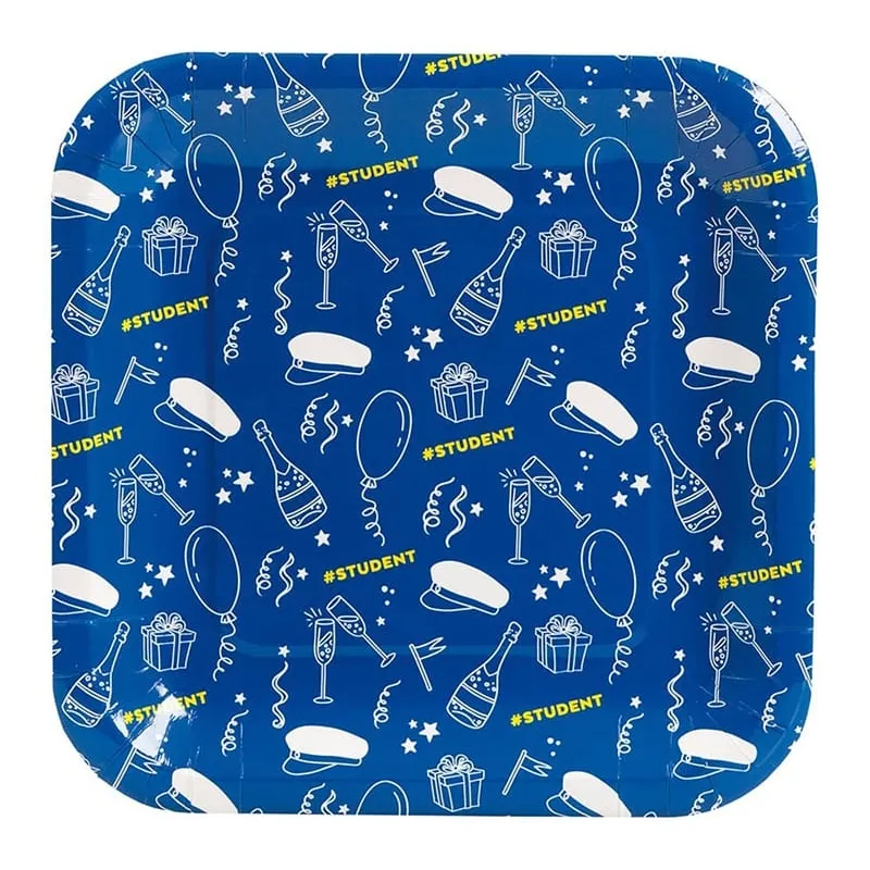 Papperstallrikar #Student 22 Cm 6-pack 3 Papperstallrikar #Student 22 Cm 6-pack