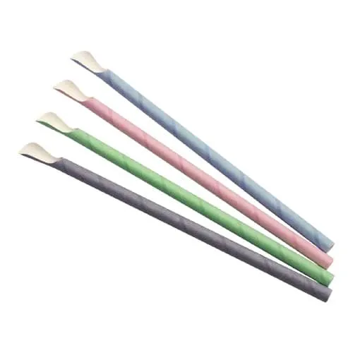 Bio Straws Sugrör Av Papper Med Sked 125-pack 3 Bio Straws Sugrör Av Papper Med Sked 125-pack
