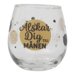 Glaskupa Med Text - Älskar Dig Till Månen