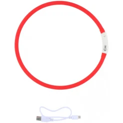 Hundhalsband LED Uppladdningsbar, Röd