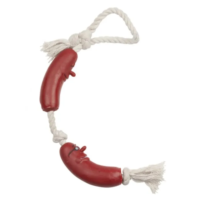 Hundleksak Korvar På Snöre 45 Cm 3 Hundleksak Korvar På Snöre 45 Cm