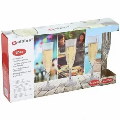 Champagneglas I Plast 6-pack